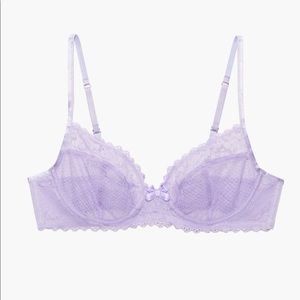 UNLINED BRA AND FLORAL LACE HIGH LEG BRAZILIAN SET